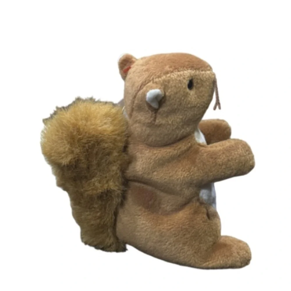 Ty plush  Brown and White Squirrel NUTS Plush Toy
